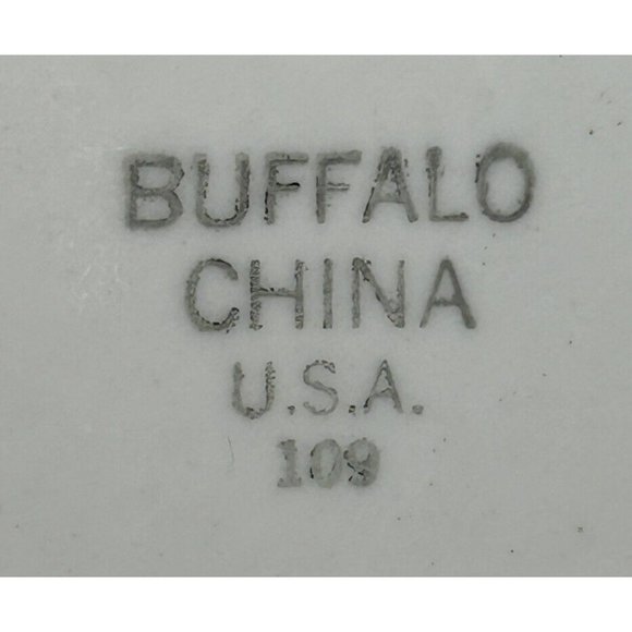 Buffalo Restaurant Ware Air Brushed Dinner Plates Brown/orange/yellow Stripe Vtg - Picture 5 of 5